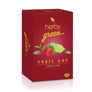 Herby Strawberry & Lime Green Tea Bags, 27g, 18 Bags