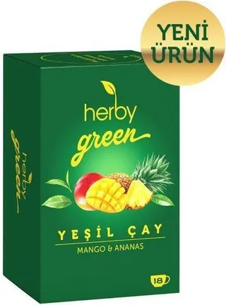 Herby Mango & Pineapple Green Tea Bags, 27g, 18 Bags