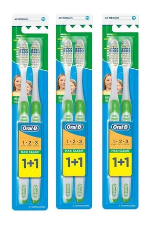 Oral-B Maxi Clean Medium Toothbrush 3 Pieces