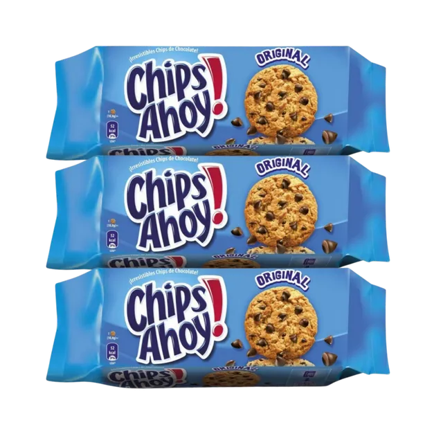 شيبس أهوي أوريجينال كوكيز شوكولاتة، 3x128g