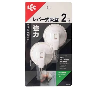 LEC Lever Suction Cup Tool Hook, 2 Pieces