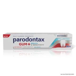 بارودونتكس جوم+ بريث اند سنستيفيتي وايتنينج معجون أسنان، 75ml