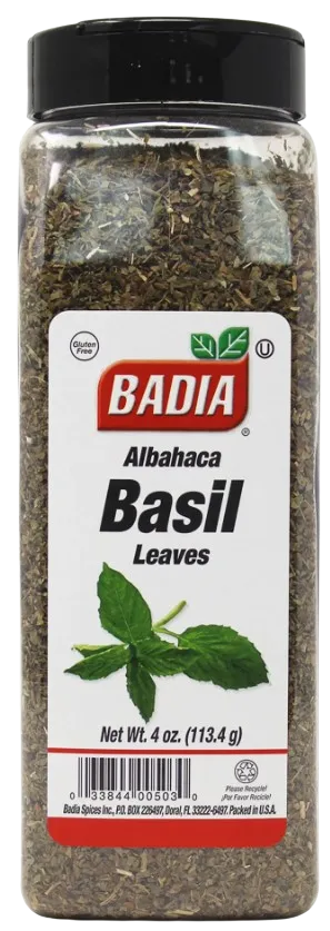 Badia Basil Leaves Whole 4 oz