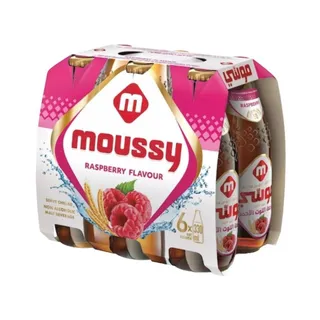 Moussy Raspberry Alcohol-Free Malt Beverage, 6x330ml