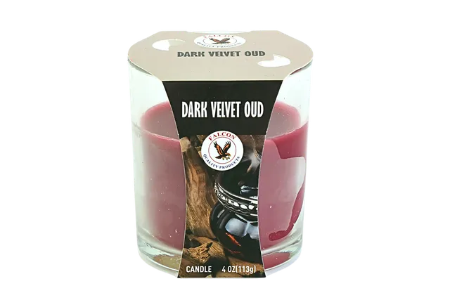 Falcon Glass Candle Dark Velvet Oud, 4 Oz