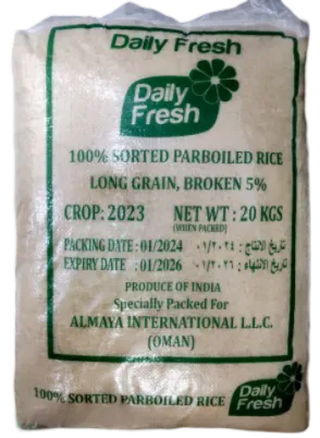 Daily Fresh Parboiled Rice, 20kg