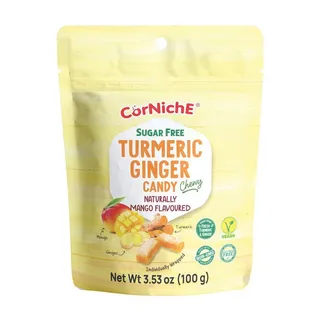 Corniche Chewy Mango Sugar Free Turmeric Ginger Candy, 100g