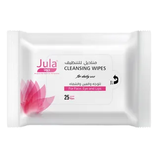 Jula Cleansing Wipes for Face, Eye and Lips, 25 Wipes