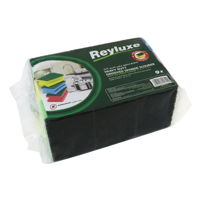 Reyluxe Heavy Duty Grooved Sponge Scourer