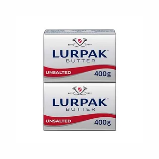 لورباك زبدة غير مملحة رقائق، 2x400g
