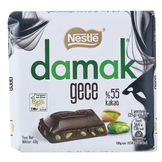 Nestle Damak Pistachio Dark Chocolate Bar, 60g