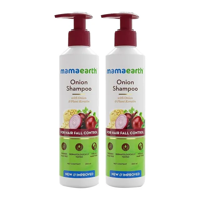 Mamaearth Shampoo with Onion & Plant Keratin Value Pack