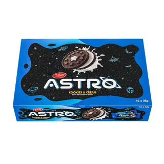 تيفاني أسترو كوكيز أند كريم ساندويتش بيسكويتس، 12x36g