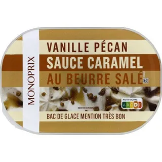Monoprix Vanilla Pecan Salted Butter Caramel Ice Cream, 509g