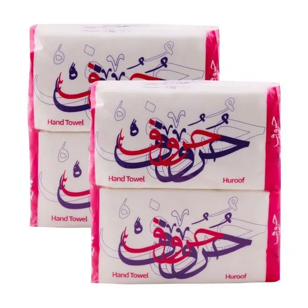 هروف مناديل منشفة يد، 4 قطع