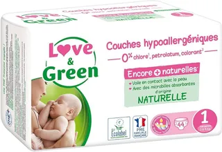 Love & Green Diapers Hypo Allergenic T2 44'S