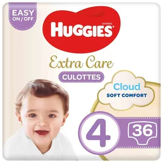 Huggies Extra Care Culottes Hypoallergenic Diaper Pants Size 4 (9-14kg), 36 Pieces