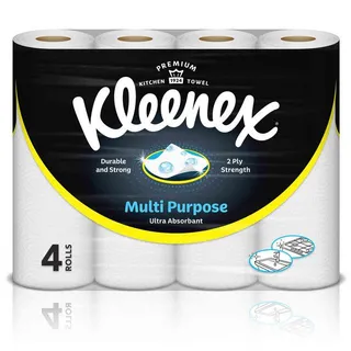 كلينيكس مالتي بوربوس كيتشن تاولز 2 بلاي، 4 Rolls x 40 Sheets
