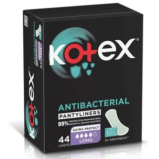 Kotex Antibacterial Extra Protect Long Pantyliners, 44 Pieces