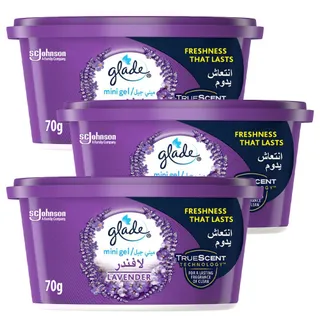 Glade Mini Gel Lavender Air Freshener, 3x70g