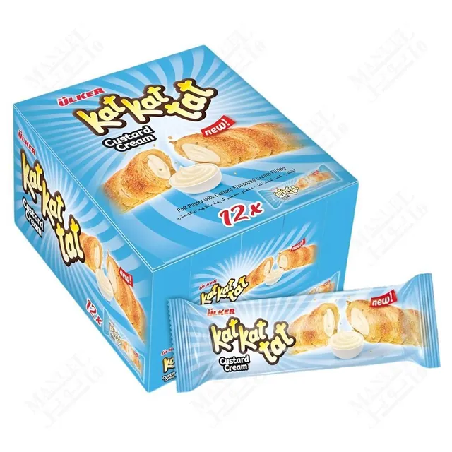 أولكر كات كات تات عجينة نفخ مع كريم كاسترد 12x24 جم