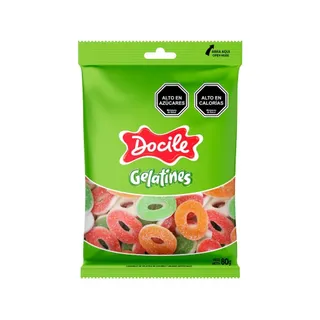 Docile Gelatines Sour Rings Candy, 80g
