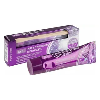 XOC Purple Whitening Toothpaste & Toothbrush, 100ml