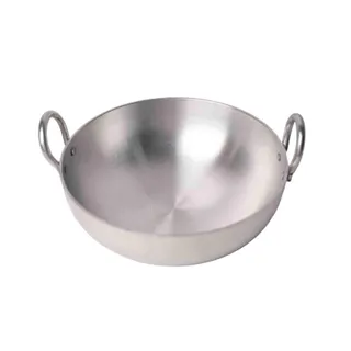 Aluminium Kadai with Mirror Finish, 29cm
