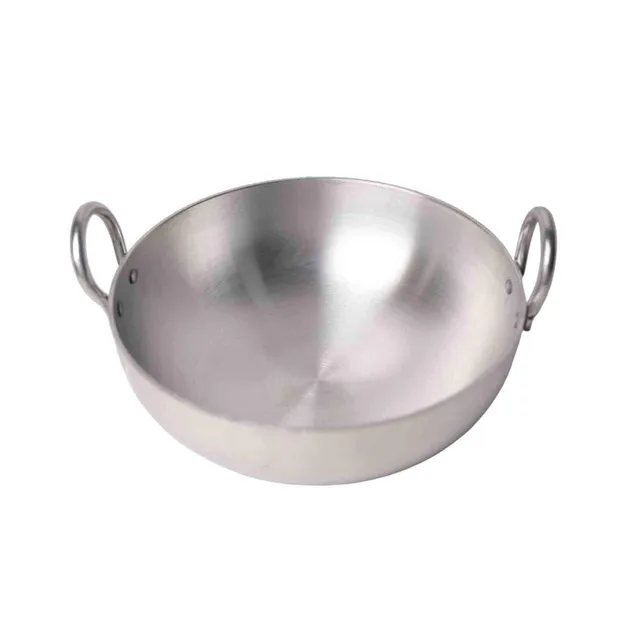 Aluminium Kadai with Mirror Finish, 29cm
