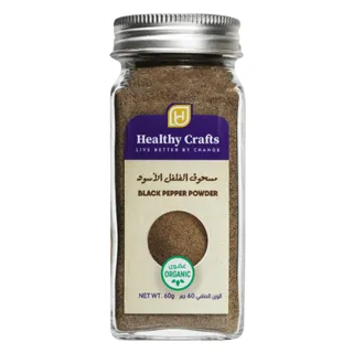Healthy Crafts Organic Black Pepper Powder, 60g