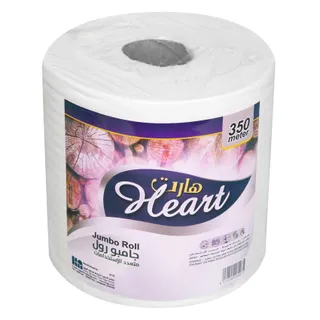 Heart Jumbo Toilet Paper Roll - White, 350m