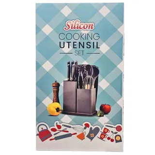 Silver Star Kitchenware Cooking Utensil Set - Black, 19 Pieces