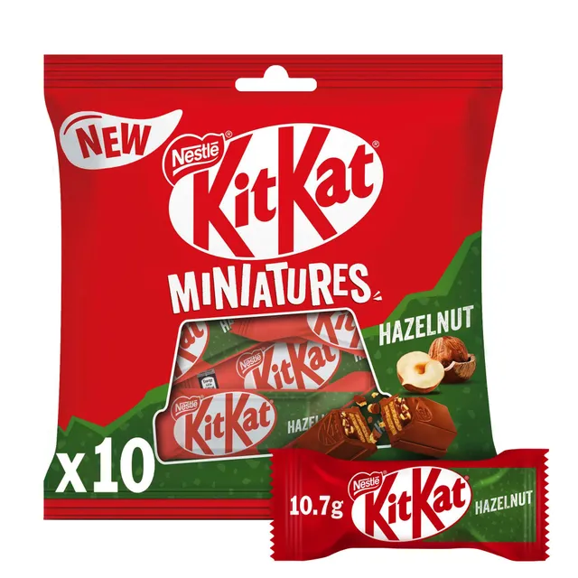 Kitkat Miniatures Hazelnut Chocolate Bag, 107g