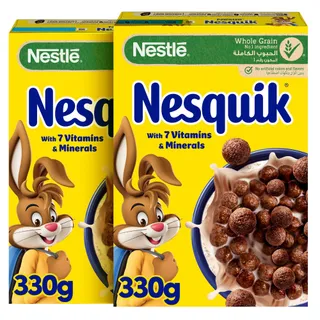 Nestle Nesquik Chocolate Cereal, 2x330g