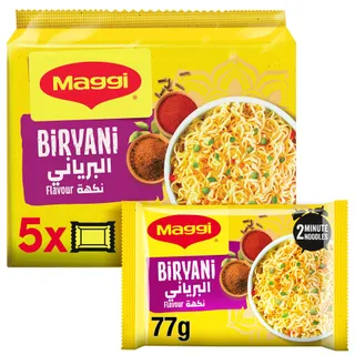 ماجي 2-دقائق نودلز بنكهة برياني، 5x77g