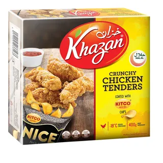 Khazan Crunchy Chicken Tenders Coated with Kitco Chips, 400g
