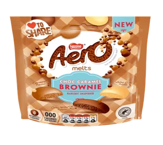 Aero Melts Choc Caramel Brownie Chocolate, 86g