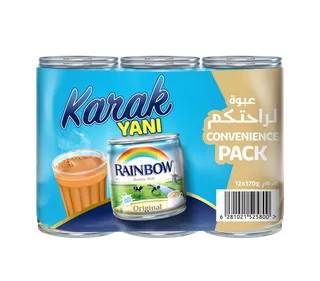 Rainbow Original Evaporated Milk Convenience Pack, 12x170g