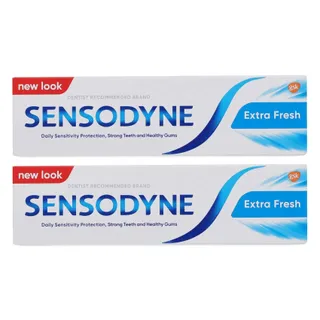 سنسوداين إكسترا فريش معجون أسنان، 2x75مل