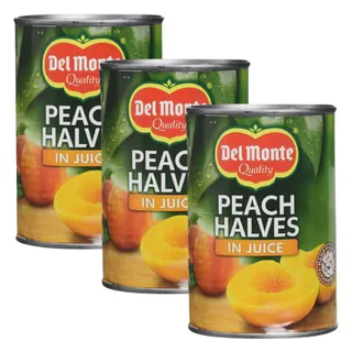 Del Monte Peach Halves in Juice, 3x420g
