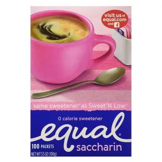 Equal Sweetner Pink Saccharin Sugar Substitute Sweetener, 100x100g