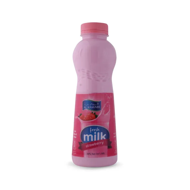 الروابي حليب طازج بنكهة الفراولة، 500ml