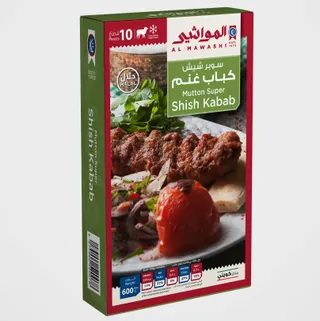 Al Mawashi Frozen Super Mutton Meat Shish Kabab, 600g