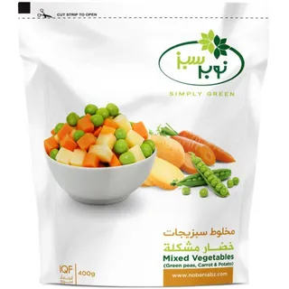 Nobar Sabz Frozen Mix Vegetables (Green Peas, Carrot & Potato), 400g