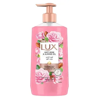 لوكس روز ناعم وزيت اللوز سائل غسول يدين، 500ml