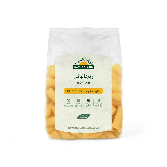 Natureland Organic Gluten Free Rigatoni Pasta, 250g