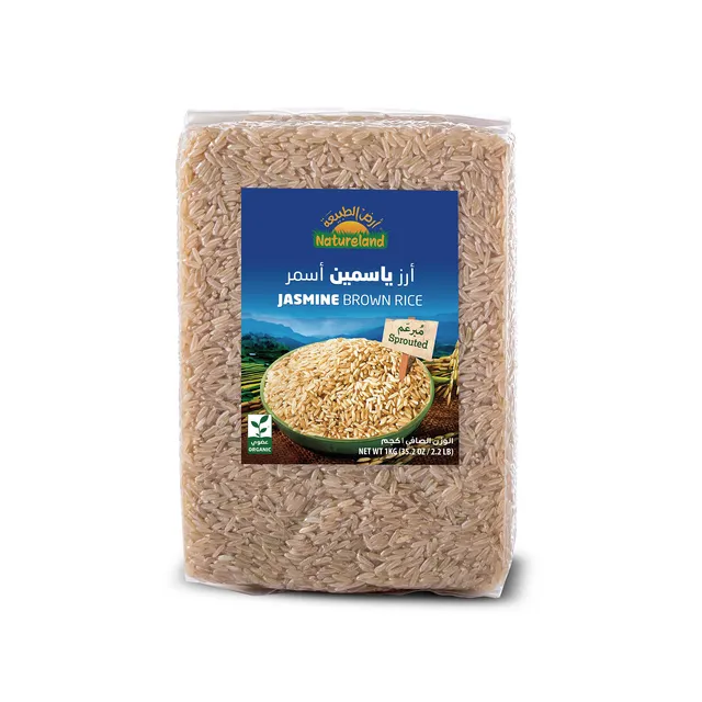 أرض الطبيعة عضوي أرز ياسمين أسمر مبرعم 1 كجم