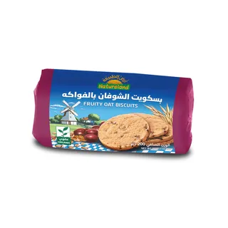 أرض الطبيعة - بسكويت الشوفان بالفواكه 200 جم