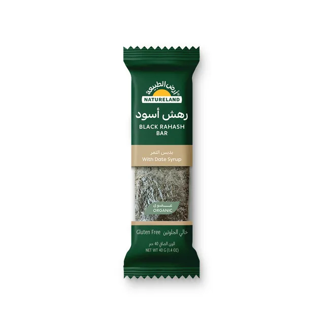 Natureland Black Rahash Bar with Date Syrup, 40g