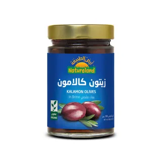 أرض الطبيعة - زيتون كلامون عضوي في محلول ملحي 300 جم